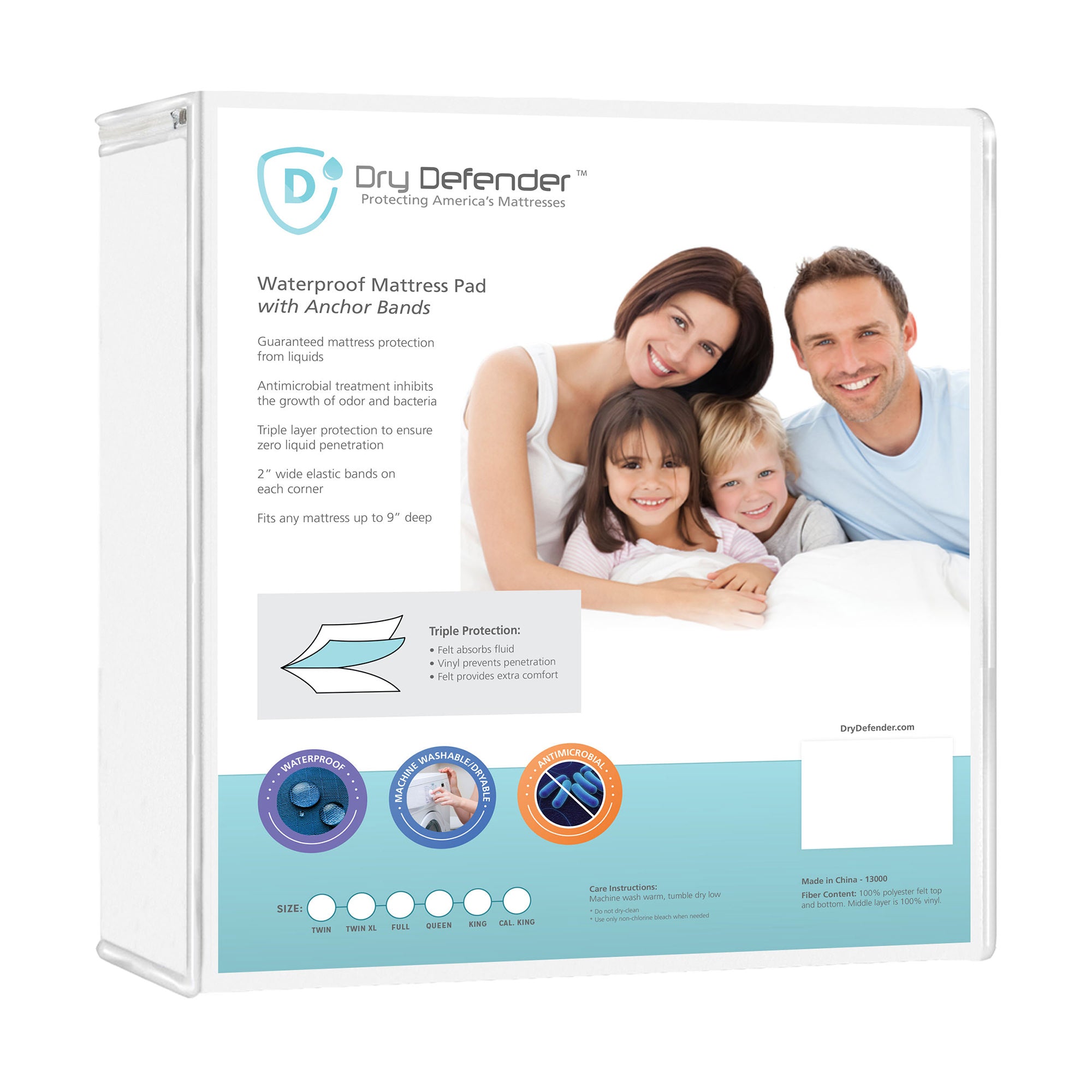 Bedding-Waterproof Mattress Pad, Anchor Band Style
